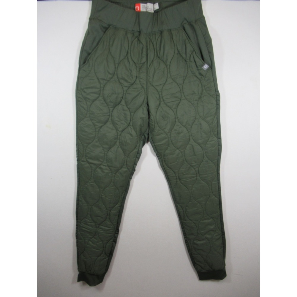 The American Outdoorsman For Women Quilted Front Joggers Medium Green Pants